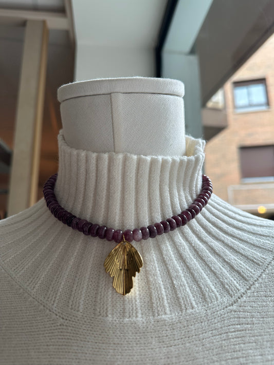 Collar Agatha Burdeos
